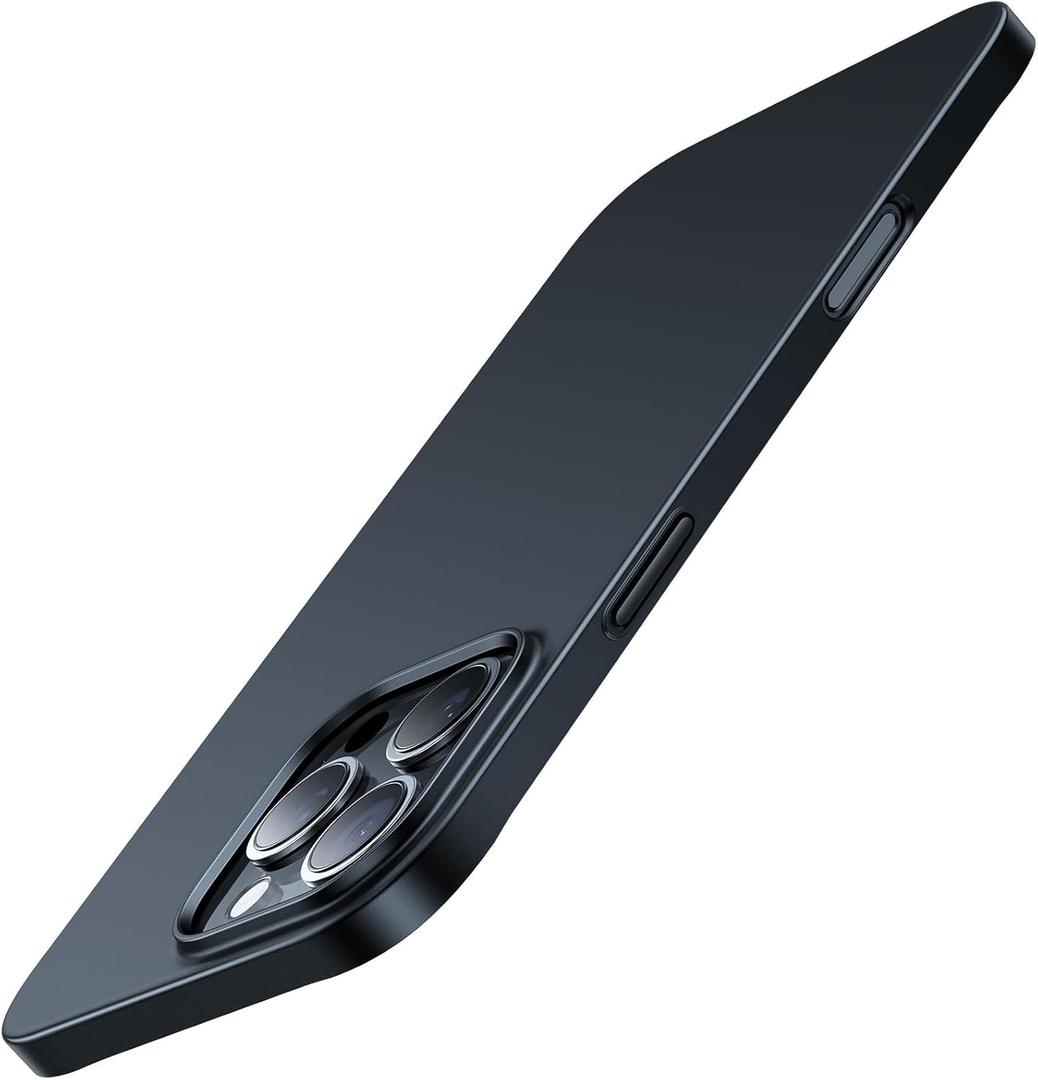 TORRAS Slim Fit for iPhone 16 Pro Case, Ultra Thin for iPhone 16 Pro Case, Lightweight Matte Anti-Scratch Hard PC Cover Phone Case for iPhone 16Pro 6.3 inch, Black