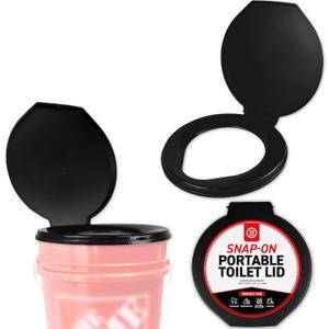 72 HRS Premium Portable Camping Toilet Seat with Lid for 5 Gallon Buckets, Outdoor Camping, Hiking, Emergencies - Perfect for Emergency Preparedness, Backcountry, Car, Boat, Road Trips