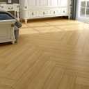 Yenhome 90x15cm Scratch-Resistant Vinyl Flooring Peel and Stick Flooring Waterproof Brown Wood Look Peel and Stick Floor Tile Bathroom 35PCS Self Adhesive Floor Tile for Bathroom Bedroom