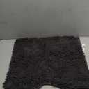 Smiry Luxury Chenille Toilet Rugs U-Shaped 24x20, Soft Absorbent Non-Slip Contour Bathroom Rugs for Toilet, Machine Washable Contoured Bath Mats, Charcoal Grey