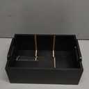 Wooden Smores Kit For Fire Pit Outdoor, Smores Caddy Organizers, Farmhouse Tabletop Smores Bar Holder with Handles, Smores Station Box, Bonfire Campfire Accessories (Black)