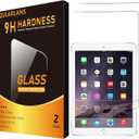 2 Pack Screen Protector for iPad 9.7 Inch (iPad 5th/6th Gen, 2017/2018), iPad Air 1/2 (2013/2014), iPad Pro 9.7 (2016) | 9H Tempered Glass, Apple Pencil Compatible, Case Friendly, 2.5D Arc Edge, Bubble-Free