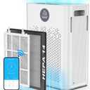 Smart Air Purifier for Home Large Room up to 2800ft, AIRJOWSET WIFI Air Purifiers H14 True HEPA Filters with Washable Pre-filters, 22dB Sleep Mode, Air Cleaner for Pets Dust Odor Smoke Pollen
