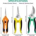 Garden Pruning Shears 3 Pack Gardening Shears Garden Scissors Stainless Steel Plant Flower Scissors Clippers Pruning Shears tijeras de jardinera