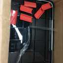 IRIS USA 4-Pack 74 Qt Storage Bins with Gasket Lids, Black/Red (one 2 out of 4 in box)