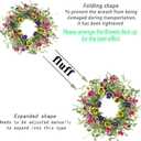 WreathDream Spring Wreaths for Front Door Pansy Wreath with Colorful Pansy for Front Door Indoor Outdoor Farmhouse Home Porch Wall Window Festival Wedding Decoration