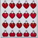 Kurt Adler Petite Treasures Mini Red Heart Ornament, Set of 20