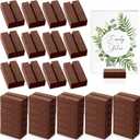 Roowest 50 Pcs Wood Place Card Holder 2 Inch Rustic Table Number Holders Stands Wooden Sign stand Photo Card Display for Wedding Party Birthday Retail Shop Office Pictures Menu Decorations