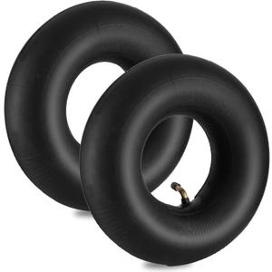 4.10/3.50-4 Inner Tube with Bent Valve Stem (2-Pack) - Heavy Duty Replacement Tire Tubes for Wheelbarrows, Mowers, Hand Trucks, Yard Trailers