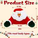 Breling Christmas Reading Pillows Santa Claus Pillow Gifts for Bed Sitting up, 30" x 19.7" Large Backrest Cushion with Arms Back Support for Reading Rest Sit up on Couch Sofa Floor
