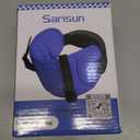 Travel Pillows for Airplanes, Airplane Pillow for Long Flight, Airplane Head Strap with Sleep Eye Mask, 360 Headrest for Car Trip, Stop Bobblehead, Mottled Grey