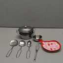 Mini - Kids Pretend Play Kitchen Toys,Cooking Toys Set Play Kitchen Accessories with Stainless Steel Pots and Pans Set,Pretend Play Food Cooking Utensils Cookware for Girls Boys.Tiny-11Pcs