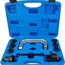 13Pcs Upper Control Arm Bushing Service Tool Kit Heavy-Duty Forged C-Frame Press Service Set Compatible with Ford, GM, Chrysler Suspension Repair