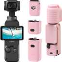 Silicone Protective Case Cover for DJI Osmo Pocket 3 Accessories (Pink)