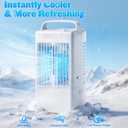 Portable Air Conditioners - Mini Evaporative Air Cooler for Room - Cooling Fan with Oscillating - 900ml Water Tank Air Conditioners Portable - AC Fan with 3 Speed 2/4H Timer and 7 Colors Light