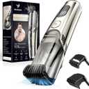Vacuum Beard Trimmer for Men, New Version Adjustable Precision Trimming Length with 2 Combs