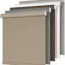 Blackout Roller Shades for Windows,Cordless,Pull Down Roller Shades,Thermal Insulated Linen Fabric UV Protection,Window Shades for Home,Door,Easy to Install,Blackout-Beige, 21" W x 72" H