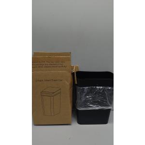 2 Pack Bathroom Trash Can with Lid - 2.5 Gal and 4 Gal Motion Sensor Garbage Bin, Smart Rubbish Bin, Waterproof Slim Dustbin, Automatic Plastic Trash Can for Bathroom, Office, Black