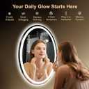 Oval LED Mirror for Bathroom,20x28 Lighted Vanity Mirror with Lights