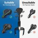 Zacro Bike Seat Cushion - Gel Padded Bike Seat Cover for Men Women Comfort, Extra Soft Exercise Bicycle Seat Compatible with Peloton, Outdoor & Indoor Bike Saddles
