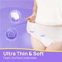 SUNKISS Ultra Thin Incontinence Underwear for Women, High Absorbency & Super Soft Postpartum Diapers, Disposable Adult Pull Ups, Unscented, Small/Medium, 20 Count