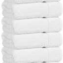 Chakir Turkish Linens | Hotel & Spa Quality 100% Cotton Premium Turkish Towels | Soft & Absorbent (6-Piece Hand Towels, White)