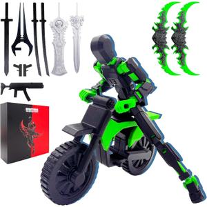Assembly Completed T13 Action Figure Set,Dummy 13 3D Printed Toys,Titan 13 Action Figures,Premium Presents for Xmas,Birthdays,and Everyday Joy (Green)
