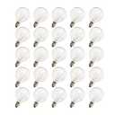 CHYParty G40 Replacement Light Bulbs, 120V 5W Clear Globe Bulb, E12 C7 Candelabra Base, 1.5 Inch Glass Incandescent Bulbs for Indoor Outdoor Patio String Lights, Warm White -25 Pack