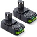 LORDONE 2Pack 3600mAh P108 Battery Compatible with Ryobi 18V Lithium Battery ONE+ P102 P103 P104 P105 P107 P108 P109 P190 P191 P122 Cordless Tool Battery