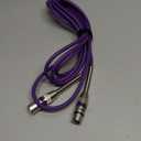 XLR Microphone Cable 10 FT, XLR Male to Female Balanced Mic Cable, 3-Pin Shielded Speaker Cord, Zinc Alloy Connectors, 22AWG Pure Copper, Metal Spring SR, Recording Studio, Podcast, Purple