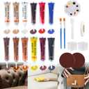 12 Colors Vinyl Repair Kit Leather Repair Kit for Scratch, Tears Sofa, Jacket, Car Seats and Purse Easy Application with Customizable Colors Leather Repair Kit for Furniture