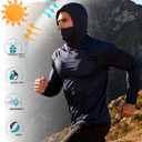HovSiyla Mens Fishing Hoodie UV Sun Protection Shirts UPF Rash Guard Long Sleeve Shirts Hiking Performance Mesh Face Mask Top