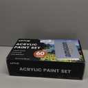 ARTME Acrylic Paint Set, 60 Colors in 2oz/60ml Bottles, Non Toxic, Waterproof, Rich Pigments Acrylic Paint for Artists, Students, Beginners Painting on Rocks Canvas Wood Clay Fabric Ceramic Crafts