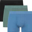 Hanes Men's Supersoft Underwear, Viscose from Bamboo, Trunks and Boxer Briefs (XX-Large, Black/Green/Blue - Trunk)
