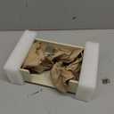 Marble Beige Napkin Holder for Bathroom, Countertop Paper Towel Dispenser for Kitchen, 10"L x 6"W for Multifold, C Fold, Trifold, Z Fold - Disposable Hand Towel Organizer, Guest Towels Holder