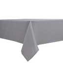 Biscaynebay Textured Fabric Tablecloths, Luxurious Water Resistant Spill Proof Tablecloths for Dining, Kitchen, Wedding and Parties, Silver Grey 90 Inches by 90 Inches Square