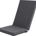 Outdoor Adirondack Chair Cushion - Removable Cover, Water-Repellent, Fade-Resistant, Non-Slip Bottom & Securing Straps, Universal Fit for Most Adirondack & Rocking Chairs - Dark Grey, 45''x20''