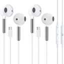 USB C Headphones Wired Earbuds for iPhone 17/16 Earphones Wired Type C, with Mic & Control, USBC Ear Buds for iPhone Air 17 16 Pro Max,16e,15, iPad Pro, Galaxy, Pixel 2-Pack