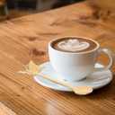 4pcs Golden Stainless Steel Butterfly Long Handle Mixing Spoons 5.31 Inch Coffee Dessert and Salad Spoons for Home and Party Use Easy to Clean