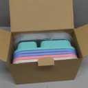 Bento Box Adult Lunch Box 5 Compartment Snack Containers for Kids, Reusable Food Storage Meal Prep Lunch Containers - Stackable BPA-Free Wheat Straw Bento Box for School, Work, Travel (4 Pack)