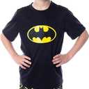 DC Comics Big Boys' Batman Logo Short Sleeve Shirt Pajama Short Set
(Black, 6/7)