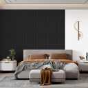 STICKGOO Slat Wall Panel, 3D Wall Panels for Interior Wall Decor PVC Fluted Textured Panel 12-Tile 19.7 x 19.7in - Black