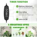 LBW Grow Light with Stand for Indoor Plants, 8" Halo Full Spectrum Grow Light, Adjustable Height up to 68", Auto Cycle Timer (4/8/12H), 6-Level Dimmable, Plant Light for Indoor Growing