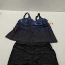 NIeyook Womens Tankini Swimsuit Plus Size Two Piece Bathing Suit Flowy Swim Tops with Boy Shorts 2025 Modest Swimwear (Blue Dot Gradient) XL