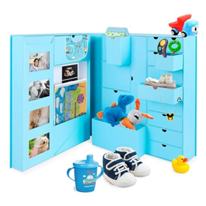 Baby Keepsake Box - Baby Memory Box - Baby Boy Girl Keepsake Box Tins Memory Box Pregnancy Baby Bubbs Storage Box Baby First Year Box Library Baby All-in-One Organizer