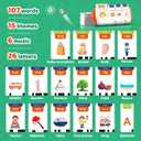 QuTZ Talking Flash Cards CVC Word Spelling Games, Preschool Learning Activities Learning Toy, 107 Words Letter Matching Games, ABC Alphabet Flash Cards, Educational Toy for Toddler 3 4 5 6 Year Old