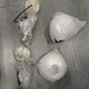 KCO Lighting Mid Century Modern Milk Glass Pendant Light Large White Globe Hanging Light Gold Ceiling Light Fixture 1 Light Pendant Lighting Brushed Brass Hanging Light Fixture, Pack of 2