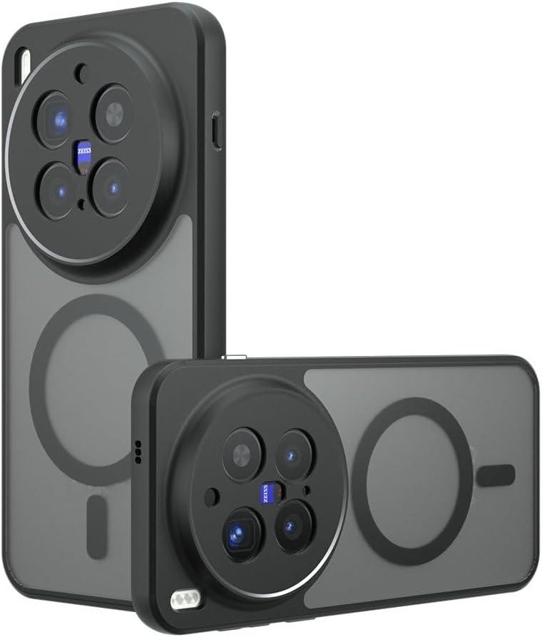 Compatible with Vivo X300 Pro Case Cover,Compatible with MagSafe,Compatible with Vivo X300 Pro 5G V2502A V2502DA Built-in Magnetic Anti-Shock Cell Phone Case Black