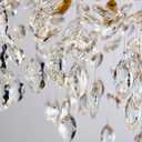 Modern Crystal Chandeliers for Dining Room - L47.2 inch Luxury Gold Tree Branches Chandelier Lighting, Rectangular High Ceiling Hanging Raindrop Pendant Light Fixture, Rectangular, Length 47.2"