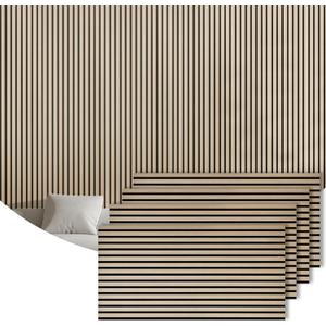 4 Packs Acoustic Wall Panel, 47.2"x23.6" Wood Slat SoundProof Panels, Sound Absorbing Panel for Office,Home Theater,Studio, Wall, Oak